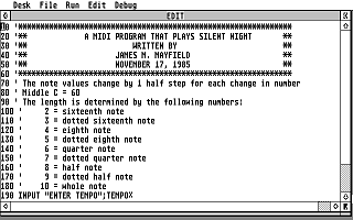 MIDI Program that Plays Silent Night — screenshot 1